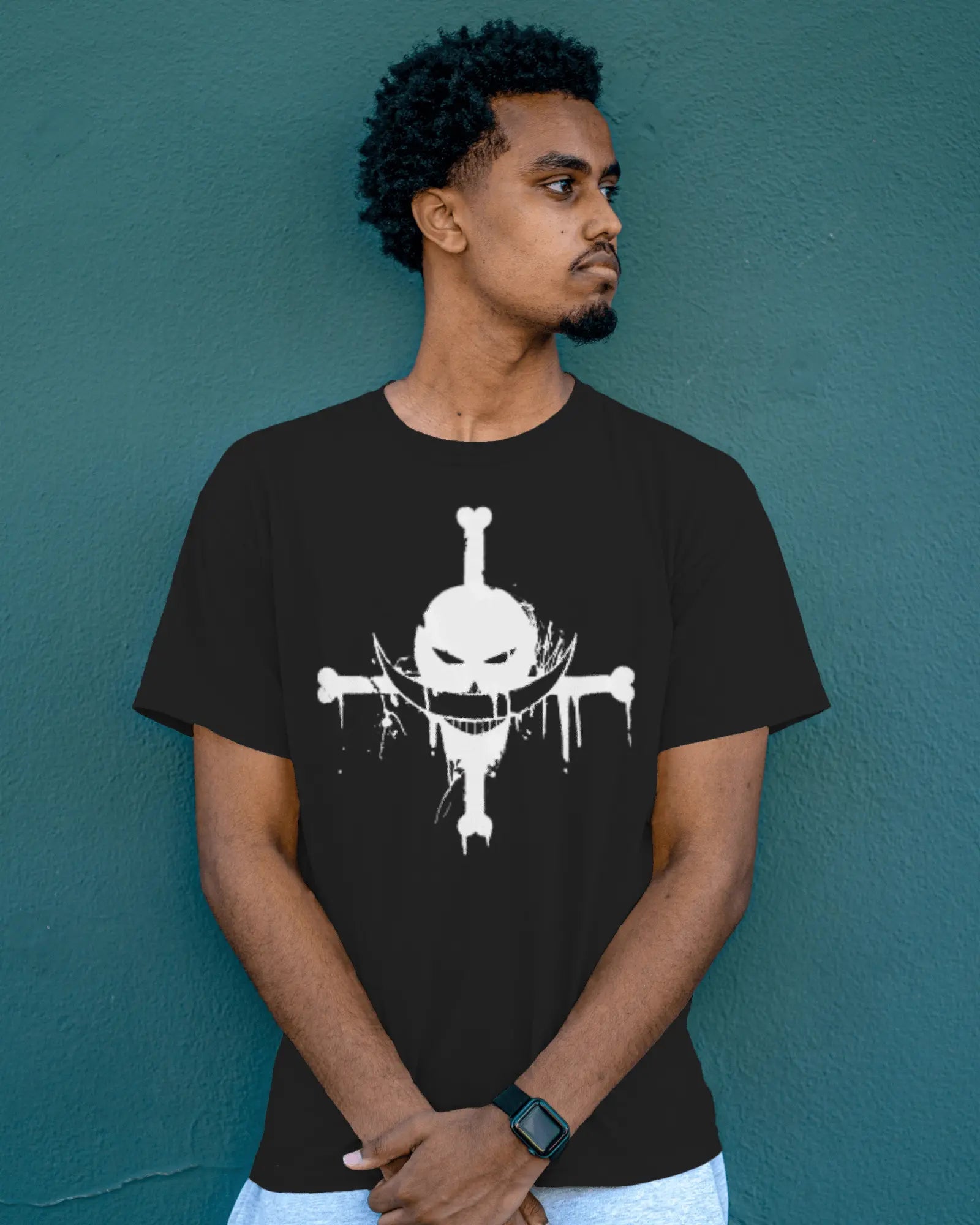 One Piece Ace Black Oversized T-Shirt |Whitebeard pirates|Unisex FOXTALE