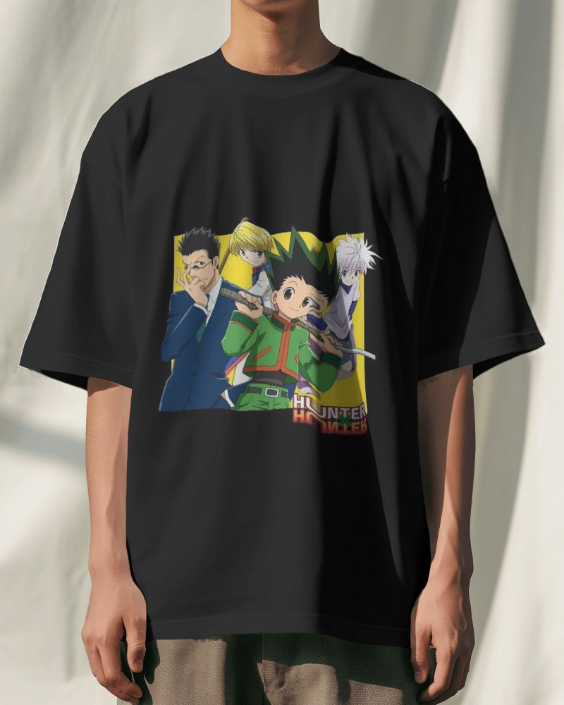 Hunter Family Premium Black Oversized T Shirt |HUNTER X HUNTER FOXTALE