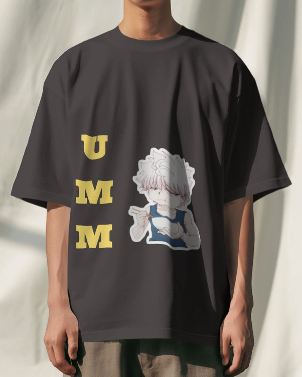 Cute Killua Premium Brown Oversized T Shirt |HUNTER X HUNTER FOXTALE