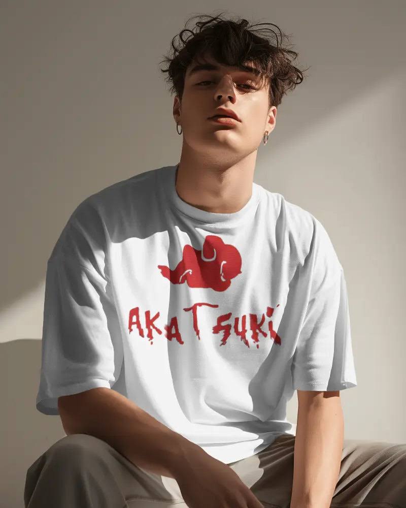 Akatsuki White Oversized T shirt FOXTALE