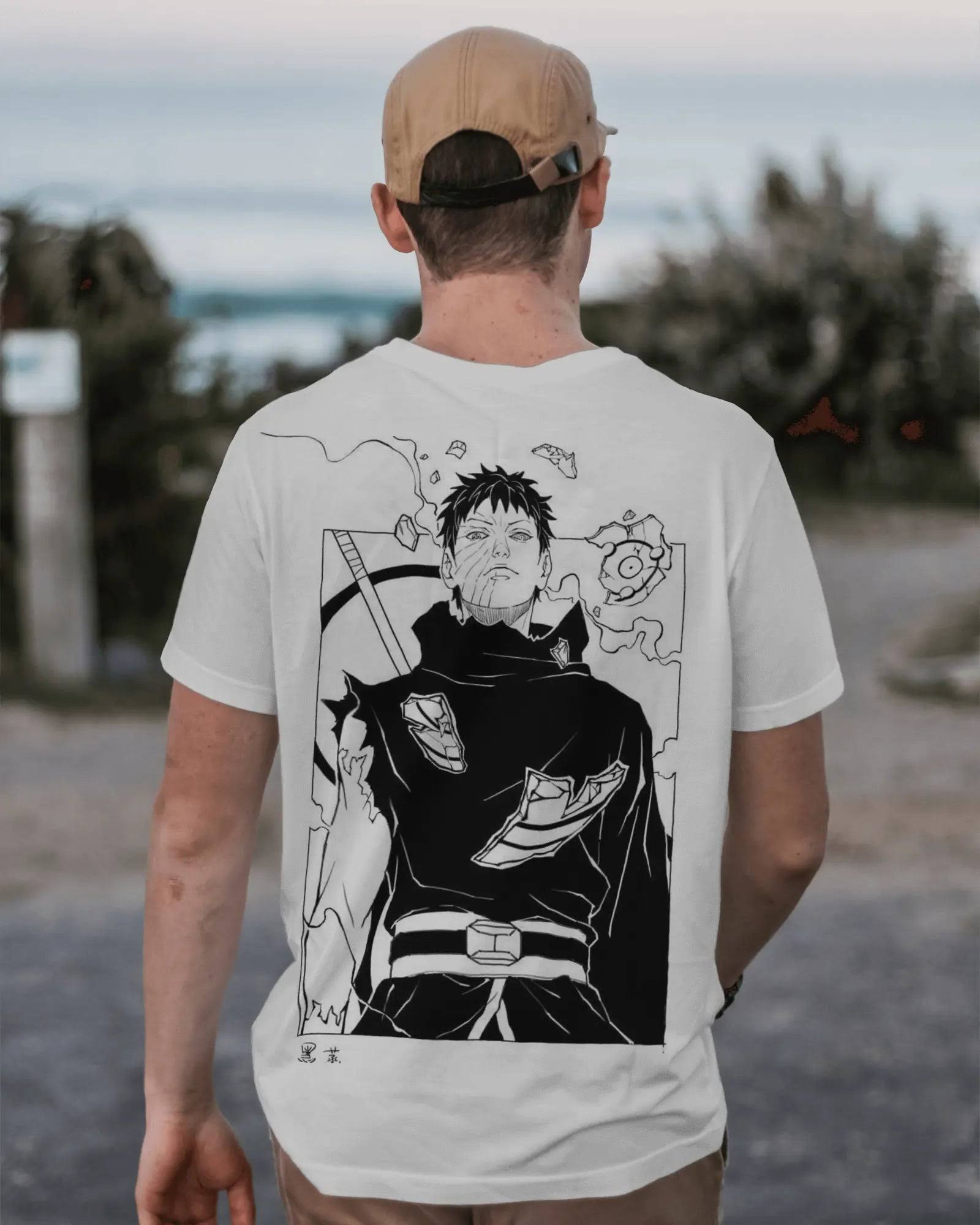 Pain X Obito White  Oversized Tshirt FOXTALE