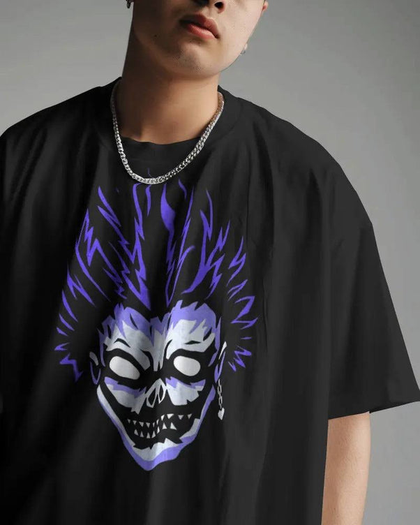 Death Note Shinigami T Shirt Black Oversized FOXTALE