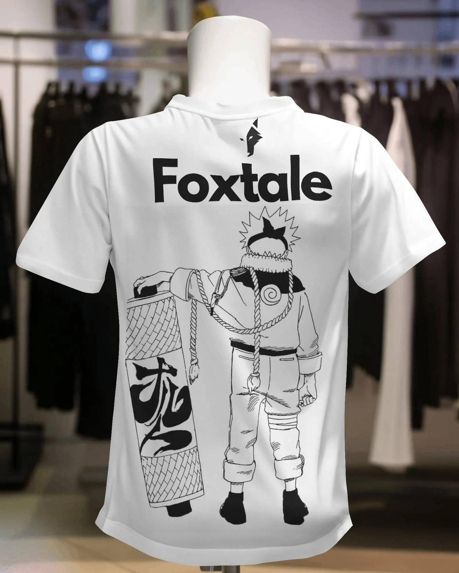 Naruto White Oversized T shirt FOXTALE