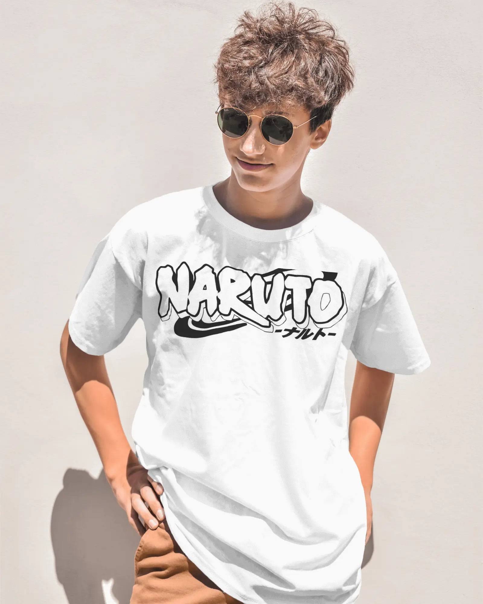 Naruto White Oversized T shirt FOXTALE