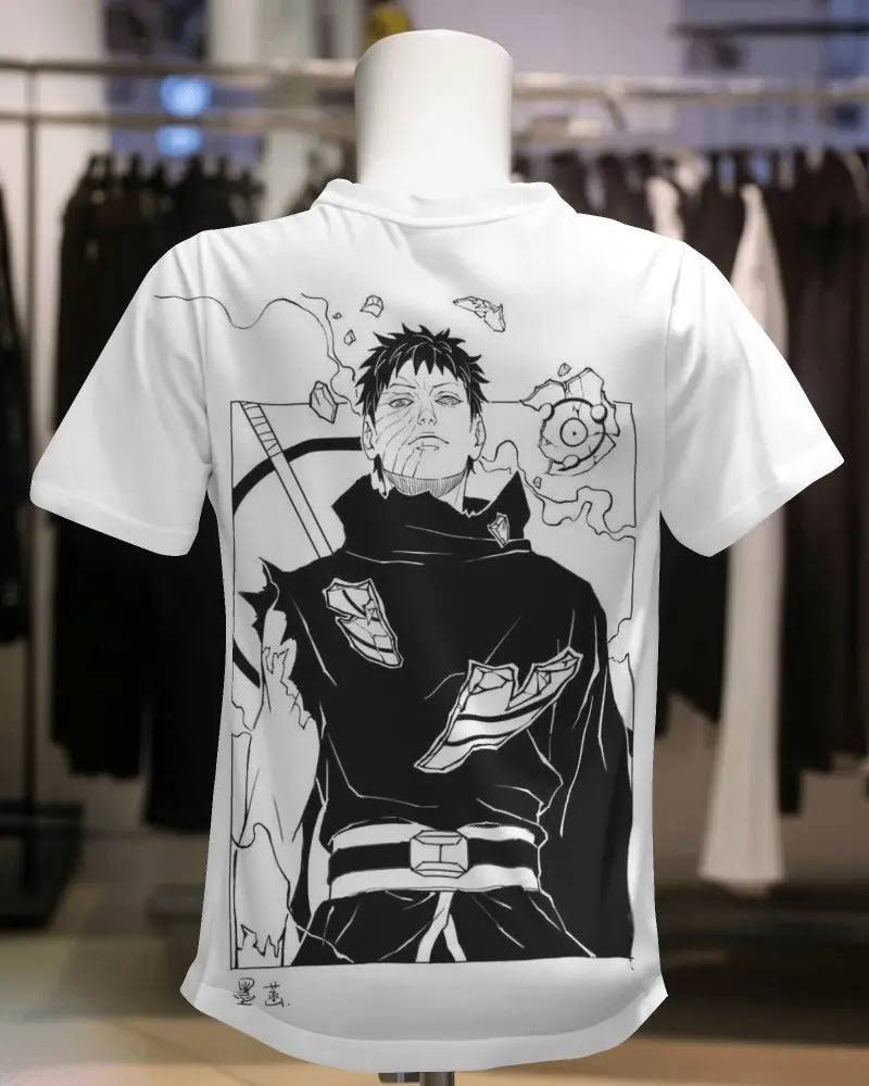 Pain X Obito White  Oversized Tshirt FOXTALE