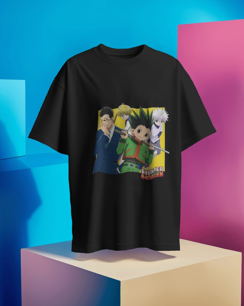 Hunter Family Premium Black Oversized T Shirt |HUNTER X HUNTER FOXTALE