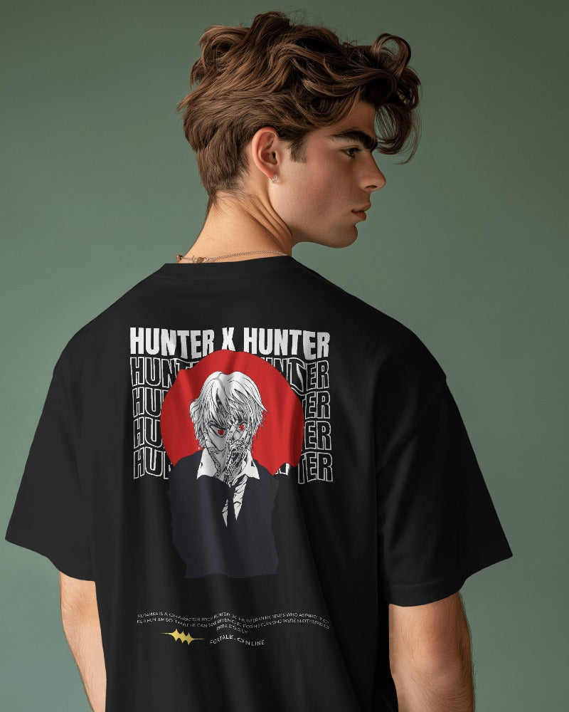 Kuorapika Heart Curse Premium Black Oversized T Shirt |HUNTER X HUNTER FOXTALE